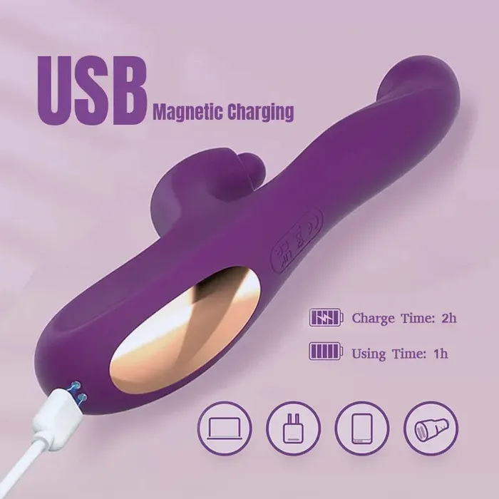 Inyarose Female Sex Toys TripleAction Clitoral GSpot Rabbit Vibrator