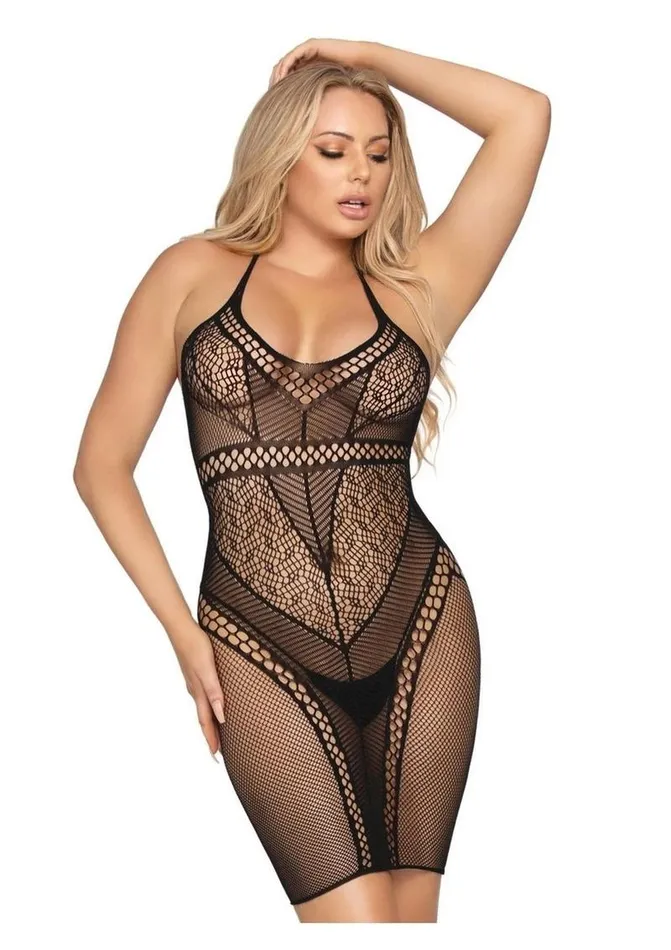 Leg Avenue Multi Net Halter Mini Dress Leg Avenue Vibrators