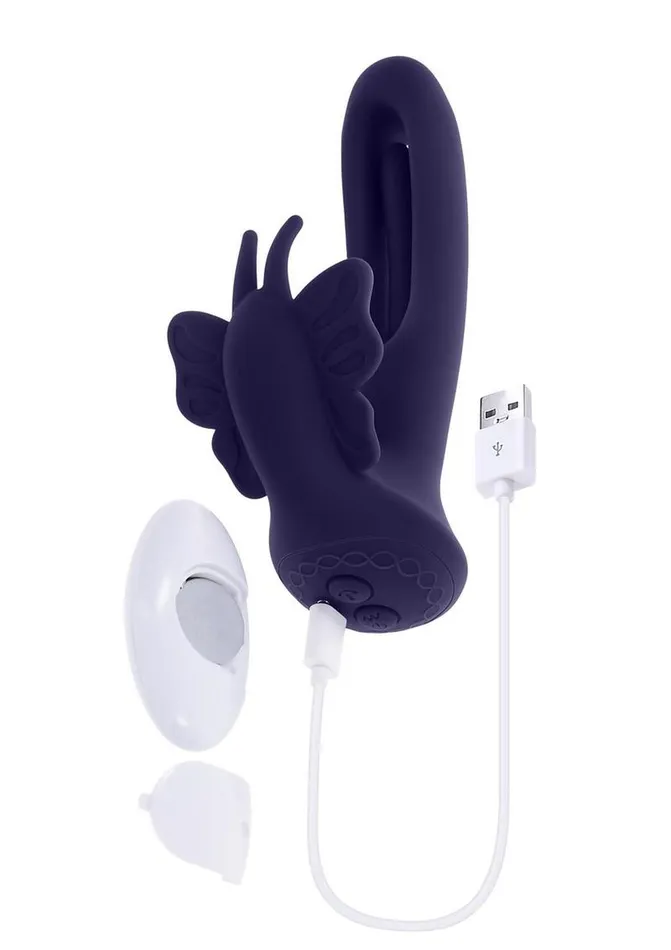 Lord Of The Wings Rechargeable Silicone Butterfly Stimulator with Remote Evolved Female Sex Toys