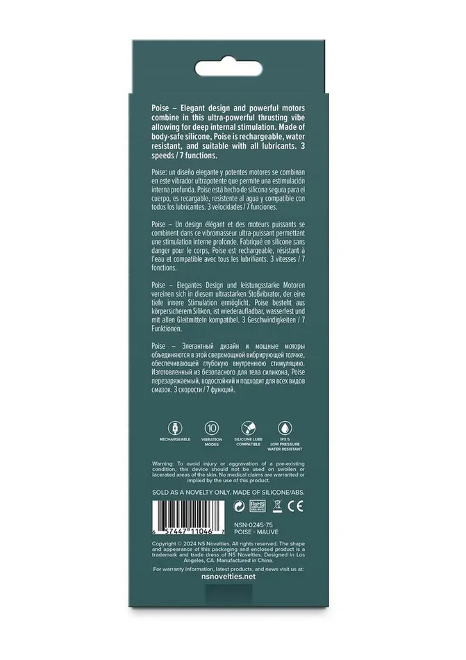 LustNDreams Poise Rechargeable Silicone Vibrator LustNDreams Female Sex Toys LustNDreams Poise Rechargeable Silicone Vibrator LustNDreams Female Sex Toys