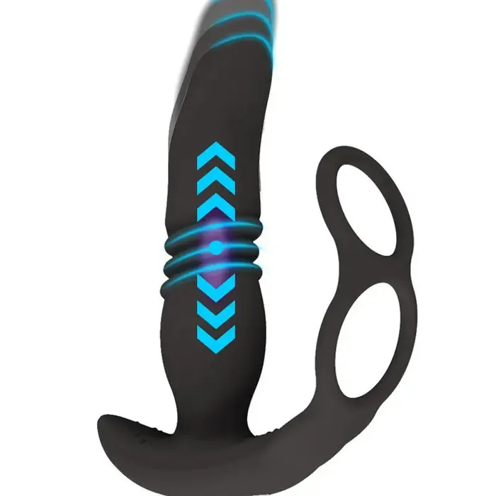 Male Sex Toys 3in1 Vibrating Dual Ring Prostate Massager Inyarose