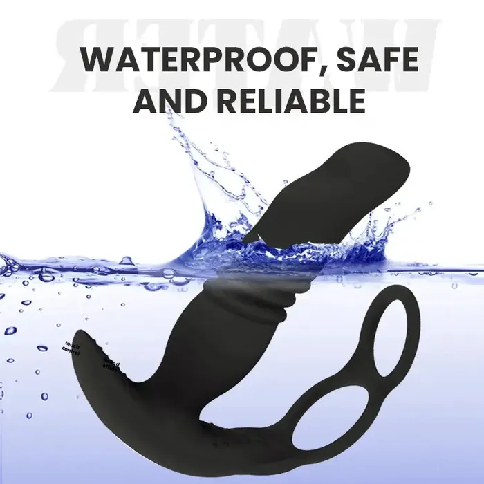 Male Sex Toys 3in1 Vibrating Dual Ring Prostate Massager Inyarose