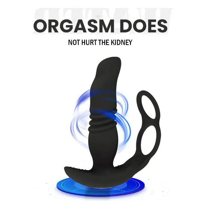 Male Sex Toys 3in1 Vibrating Dual Ring Prostate Massager Inyarose