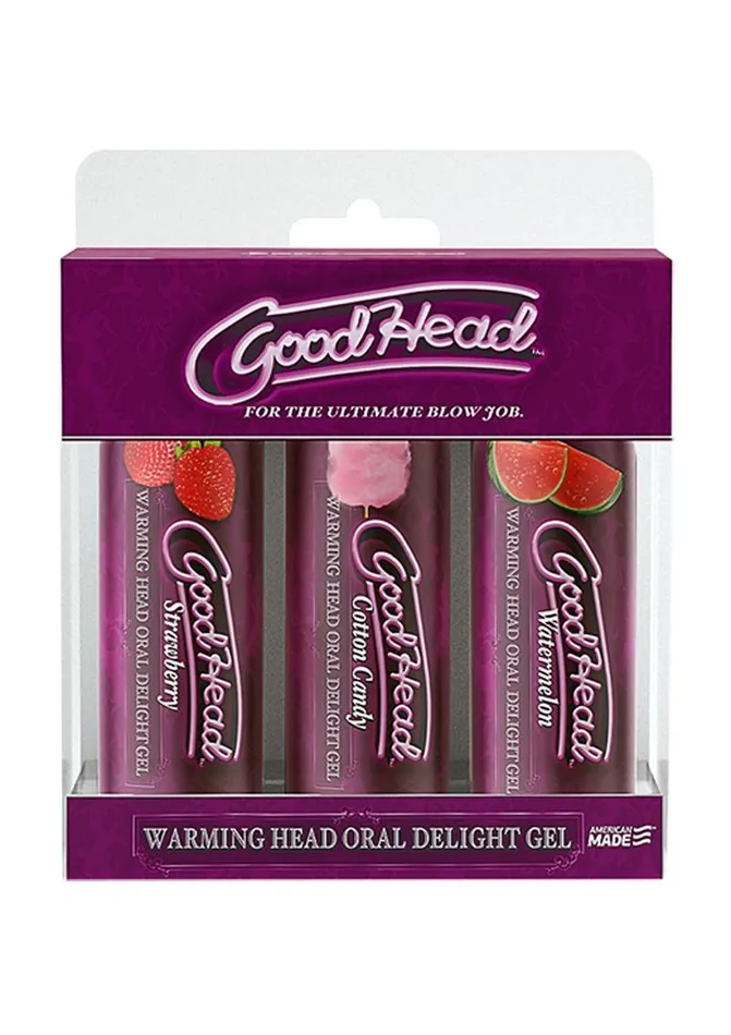 Male Sex Toys GoodHead Goodhead Warming Head Oral Delight 3pc Set Assorted Flavors