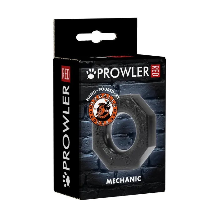 Male Sex Toys Prowler RED Prowler RED By Oxballs Mechanic Cock Ring Black