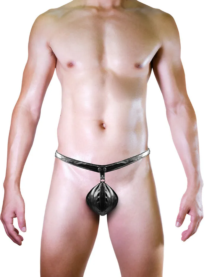 Male Sex Toys Versaley Sexy Lowrise Mens leather thong Tpants