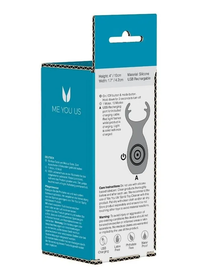 Me You Us Female Sex Toys ME YOU US Wild Pleasure Antlers Vibrating Rechargeable Silicone Stimulator