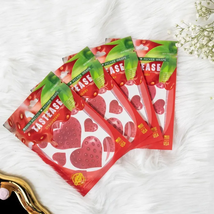 Mentionables Tastease Edible Pasties Strawberry Vibrators Mentionables Tastease Edible Pasties Strawberry Vibrators