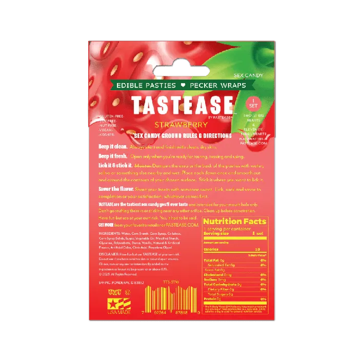 Mentionables Tastease Edible Pasties Strawberry Vibrators Mentionables Tastease Edible Pasties Strawberry Vibrators