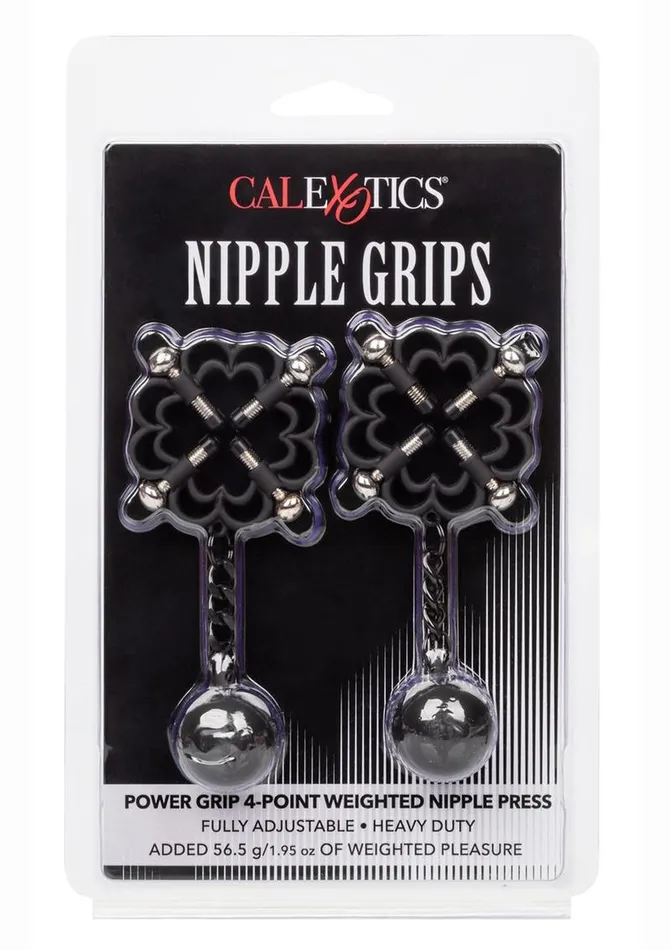 Nipple Grips Male Sex Toys Nipple Grips Power Grip 4Point Weighted Nipple Press Clamps