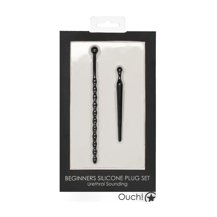 Ouch Ouch Silicone Beginners Penis Plug Set Black Anal