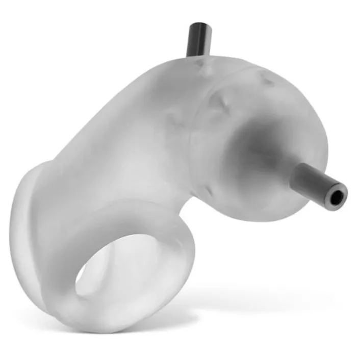 Oxballs Airlock Electro Air Lite Vented Chastity Cage Clear Ice Oxballs Male Sex Toys