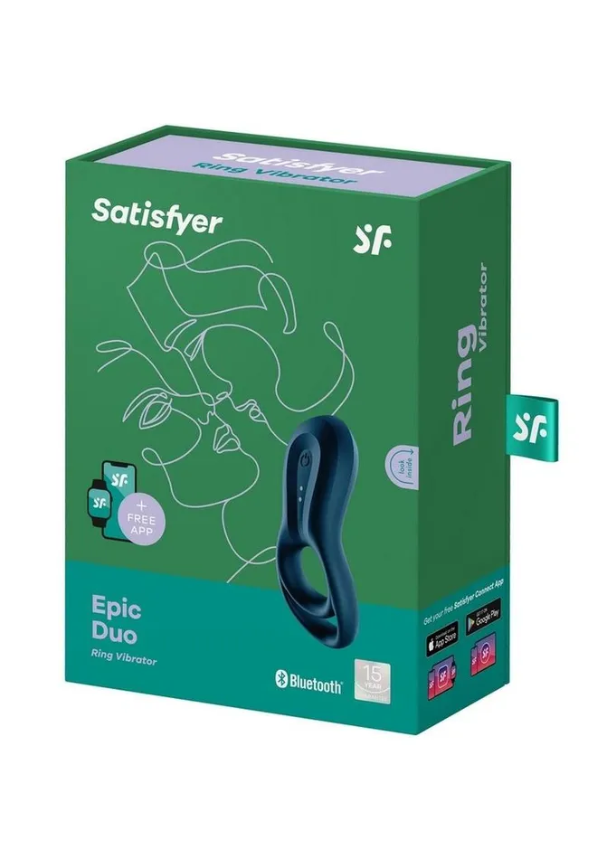 Satisfyer Satisfyer Epic Duo Silicone Vibrating Cock and Ball Ring Couples