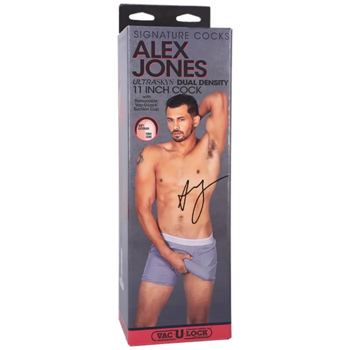 Signature Cocks Signature Cocks Alex Jones Ultraskyn VacULock Dildo Brown 11 Inch Dildos