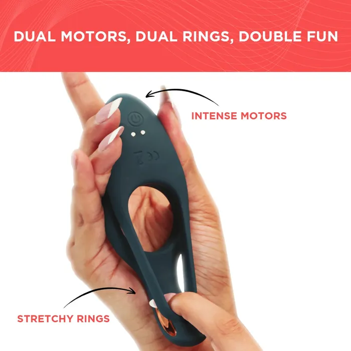 Skore TREMOR Dual Motor Vibrating Ring with Ball Strap Skore Male Sex Toys Skore TREMOR Dual Motor Vibrating Ring with Ball Strap Skore Male Sex Toys