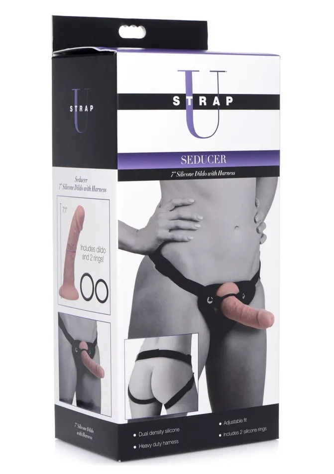 STRAP U Female Sex Toys StrapU Seducer Silicone Dildo with Harness