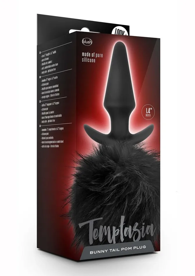 Temptasia Bunny Tail Pom Silicone Butt Plug Temptasia Anal