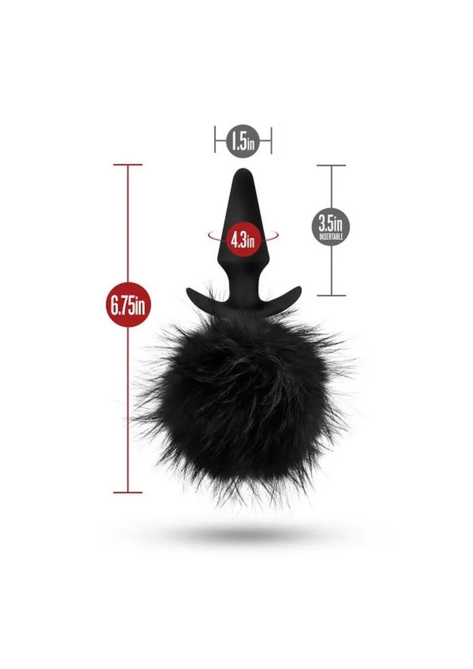 Temptasia Bunny Tail Pom Silicone Butt Plug Temptasia Anal