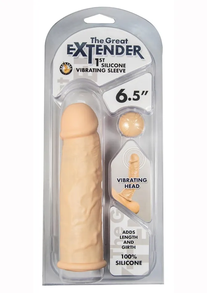 The Great Extender Male Sex Toys Great Extender 1st Silicone Vibrating Sleeve