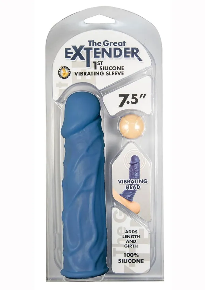The Great Extender Male Sex Toys Great Extender 1st Silicone Vibrating Sleeve