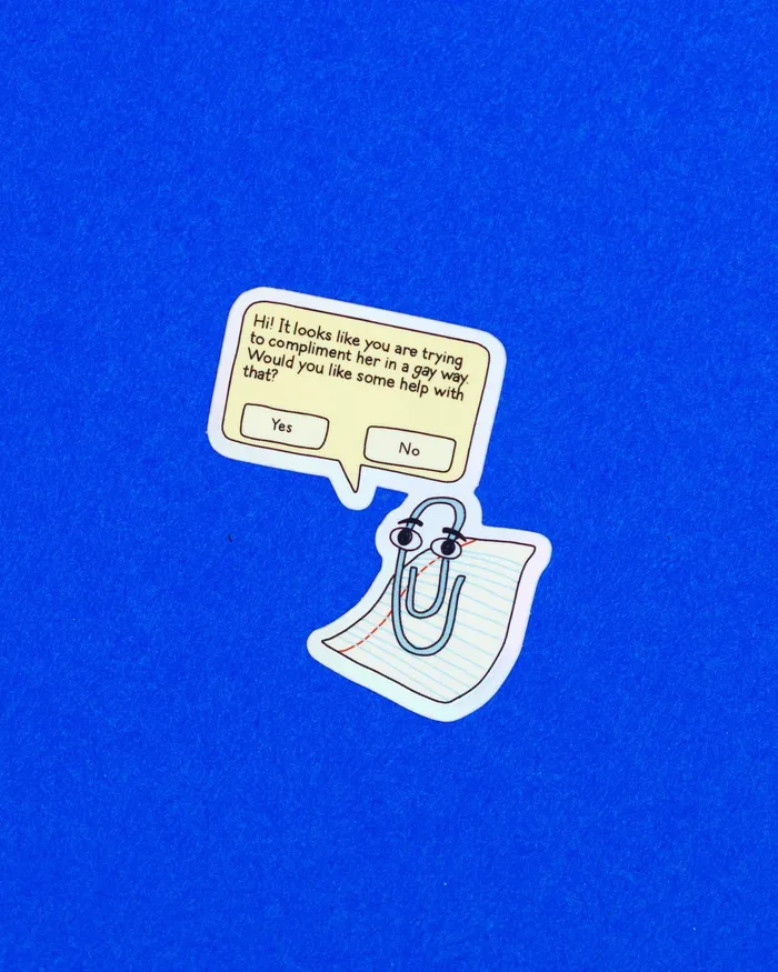 The Peach Fuzz Gay Clippy Holographic Sticker In Store Only The Peach Fuzz Female Sex Toys The Peach Fuzz Gay Clippy Holographic Sticker In Store Only The Peach Fuzz Female Sex Toys