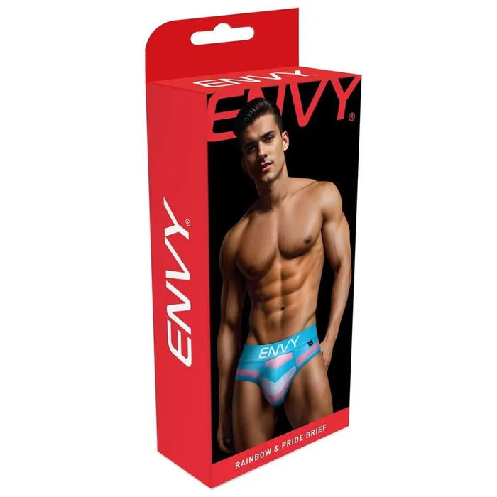 Vibrators Envy Envy Rainbow Trans Pride Brief Blue Pink White