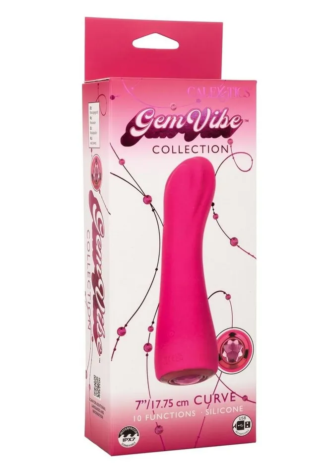Vibrators Gem Vibe Gem Vibe Collection Curve Rechargeable Silicone GSpot Vibtator