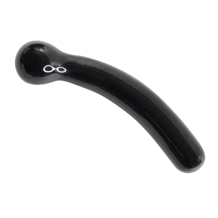 Vibrators Gemstone Yoni Obsidian Bulbous Crescent Yoni Wand