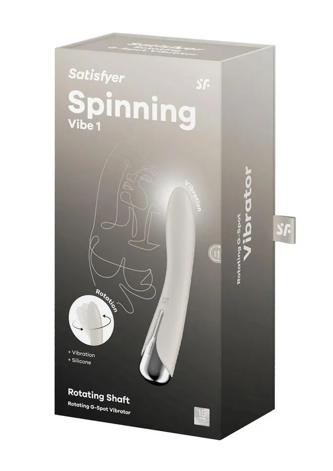 Vibrators Satisfyer Satisfyer Spinning Vibe 1 Rechargeable Silicone Rotating GSpot Vibrator Vibrators Satisfyer Satisfyer Spinning Vibe 1 Rechargeable Silicone Rotating GSpot Vibrator