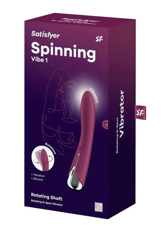 Vibrators Satisfyer Satisfyer Spinning Vibe 1 Rechargeable Silicone Rotating GSpot Vibrator Vibrators Satisfyer Satisfyer Spinning Vibe 1 Rechargeable Silicone Rotating GSpot Vibrator