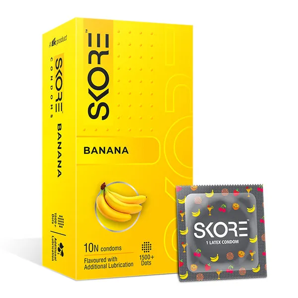 Vibrators Skore Banana flavour Condoms Skore