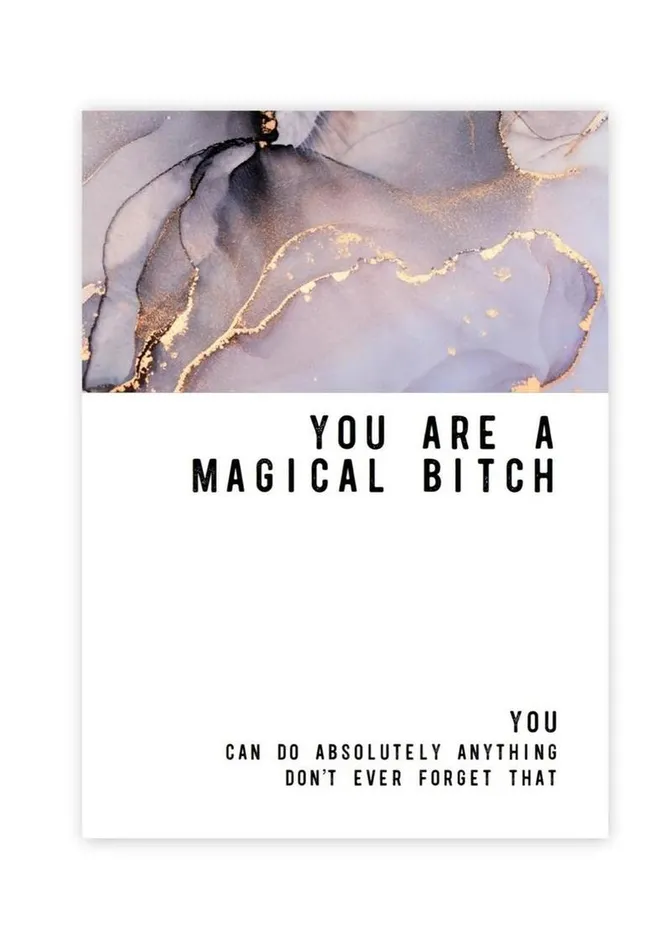 Warm Human Magical Bitch Greeting Card Warm Human Vibrators