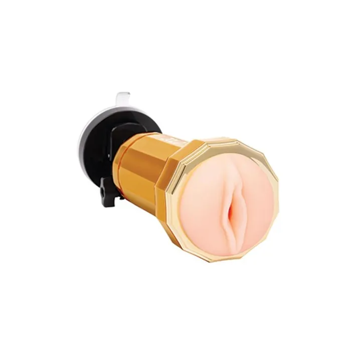 Zolo Male Sex Toys Zolo Personal Trainer Vibrating Mountable Stroker Gold