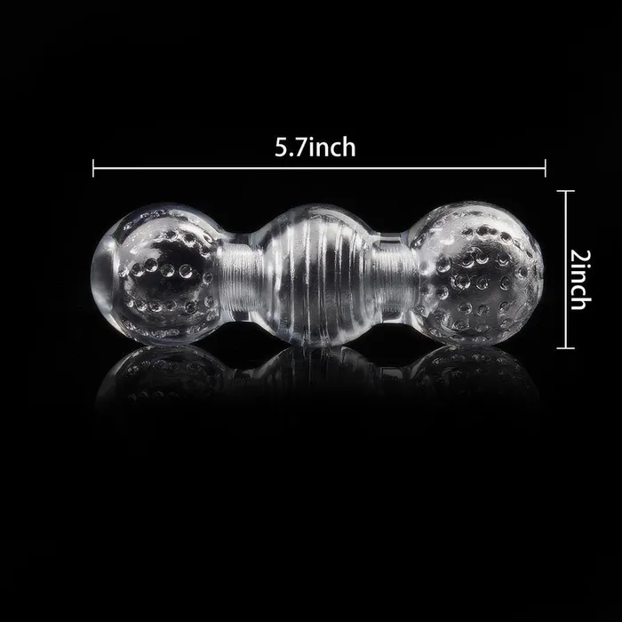 ADLTOYFUN Male Sex Toys 57 Clear 3Ball Male Masturbator