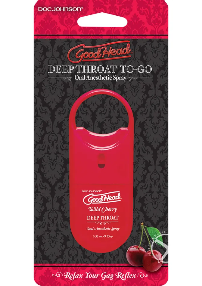 Anal GoodHead Goodhead Deep Throat ToGo Oral Anesthetic Spray Cherry