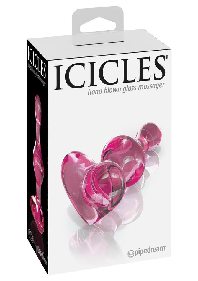 Anal Icicles Icicles No 75 Beaded Heart Shaped Glass Anal Plug Anal Icicles Icicles No 75 Beaded Heart Shaped Glass Anal Plug