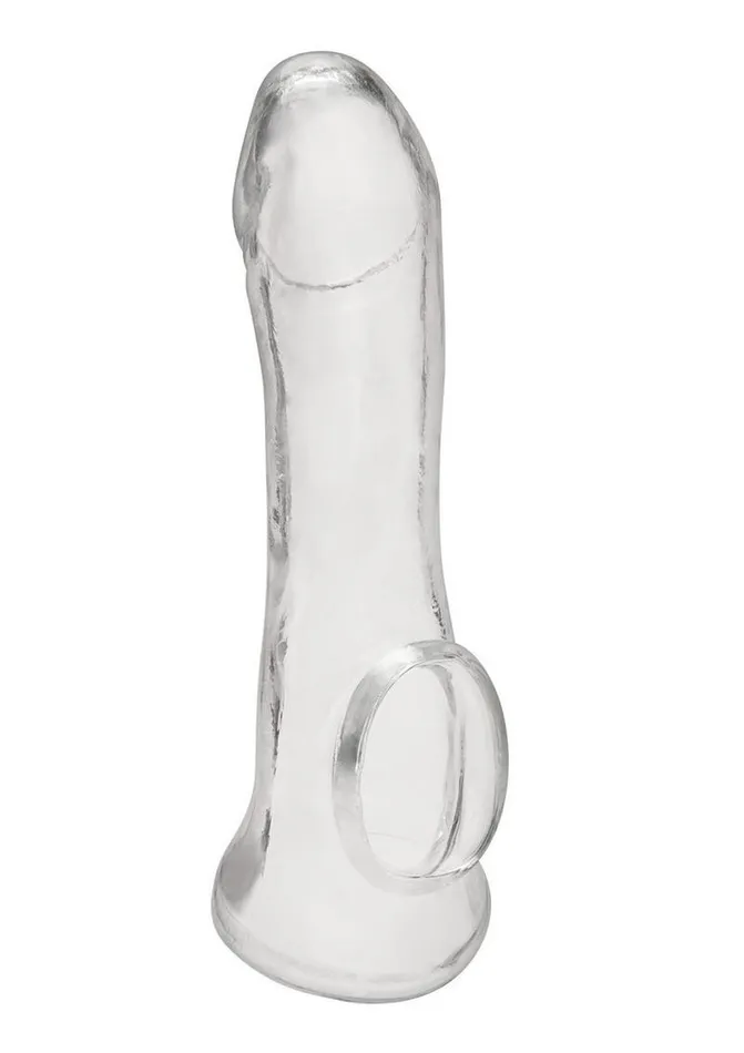 Blue Line Transparent Penis Enhancing Sleeve Extension Blue Line CandB Gear Male Sex Toys Blue Line Transparent Penis Enhancing Sleeve Extension Blue Line CandB Gear Male Sex Toys