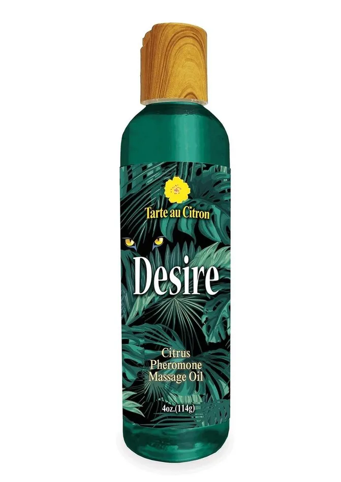 Desire Pheromone Massage Oil 4oz Citrus Desire by Little Genie Couples