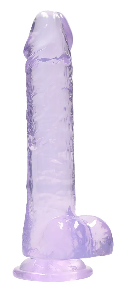 Dildos Shots RealRock 8 Inch Realistic Dildo With Balls Purple