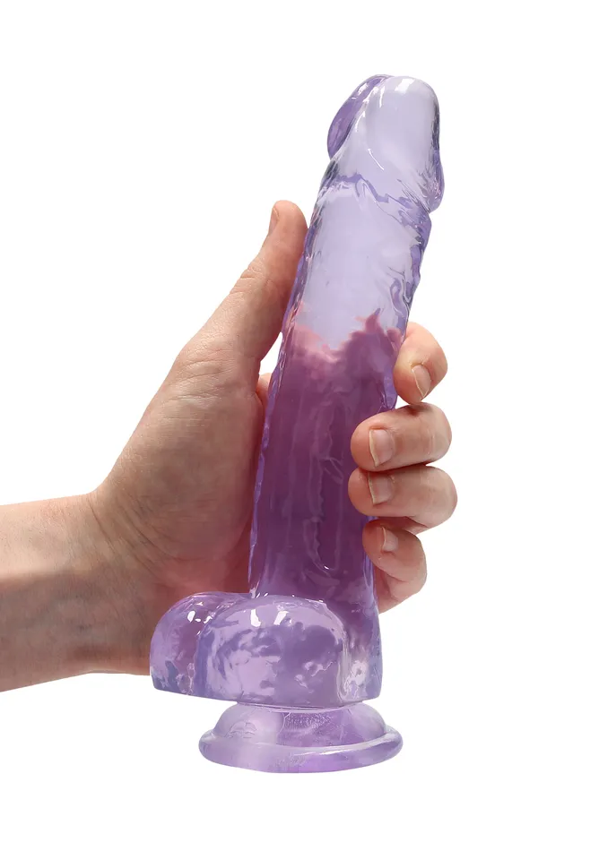Dildos Shots RealRock 8 Inch Realistic Dildo With Balls Purple Dildos Shots RealRock 8 Inch Realistic Dildo With Balls Purple