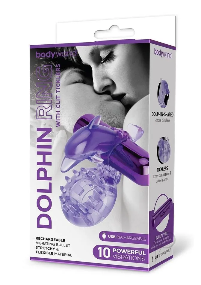 Female Sex Toys Bodywand Bodywand Rechargeable Silicone Dancing Dolphin Ring