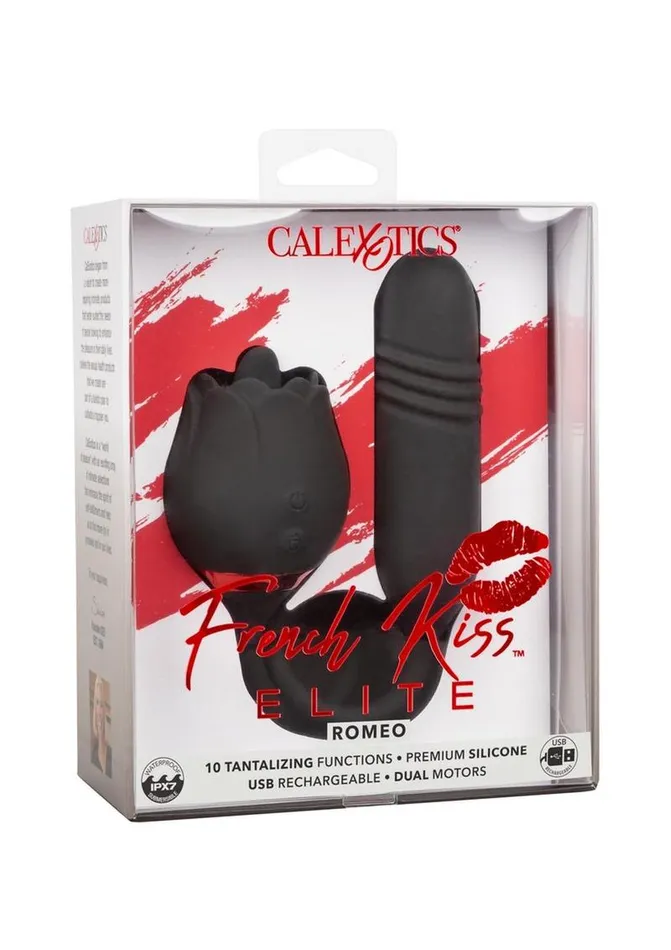 Female Sex Toys French Kiss French Kiss Elite Romeo Rechargeable Silicone Vibrator with Clitoral Stimulator