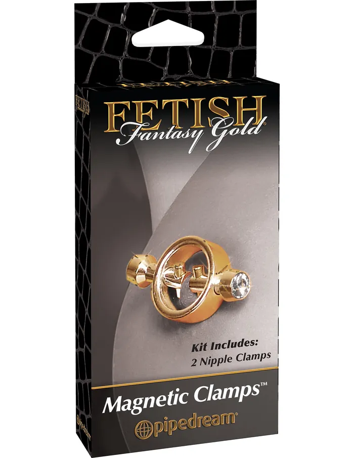 Female Sex Toys Pipedream Fetish Fantasy Gold Magnetic Clamps Gold