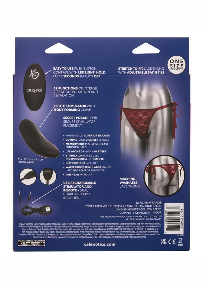 Female Sex Toys Remote Controlled Vibes Remote Control Rechargeable Lace Thong