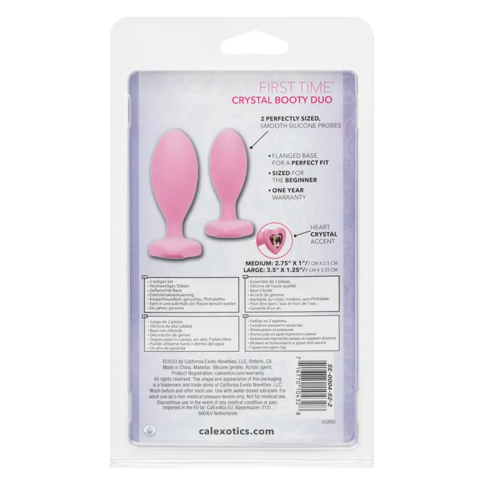 First Time Crystal Booty Duo Pink CalExotics Vibrators First Time Crystal Booty Duo Pink CalExotics Vibrators