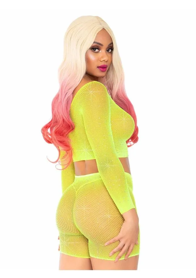 Leg Avenue Leg Avenue Rhinestone Fishnet Long Sleeve Crop Top and Biker Shorts Male Sex Toys Leg Avenue Leg Avenue Rhinestone Fishnet Long Sleeve Crop Top and Biker Shorts Male Sex Toys