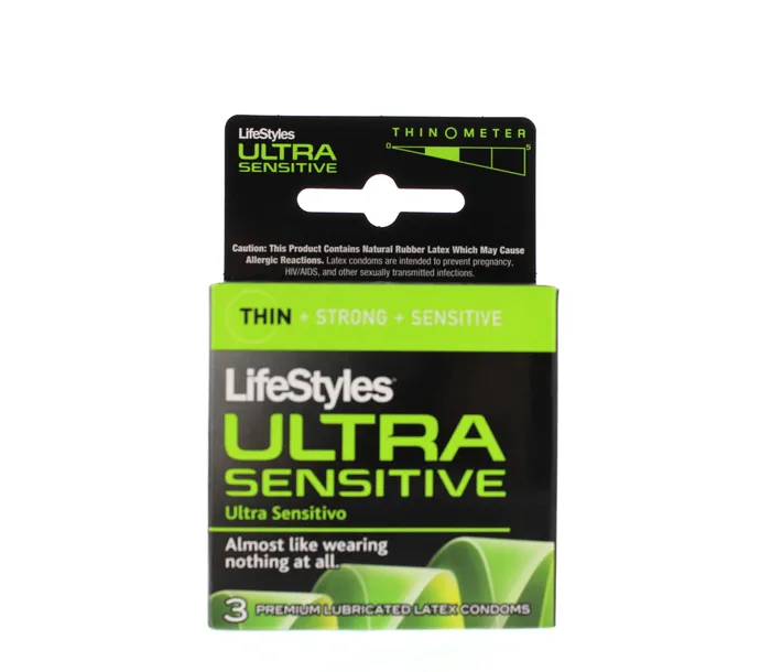 Lifestyle Condoms Male Sex Toys Lifestyles Ultra Sensitive 3 Pack