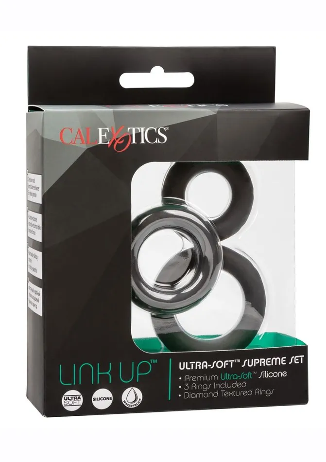 Link Up Ultra Soft Supreme Set Silicone Cock Rings Link Up Male Sex Toys