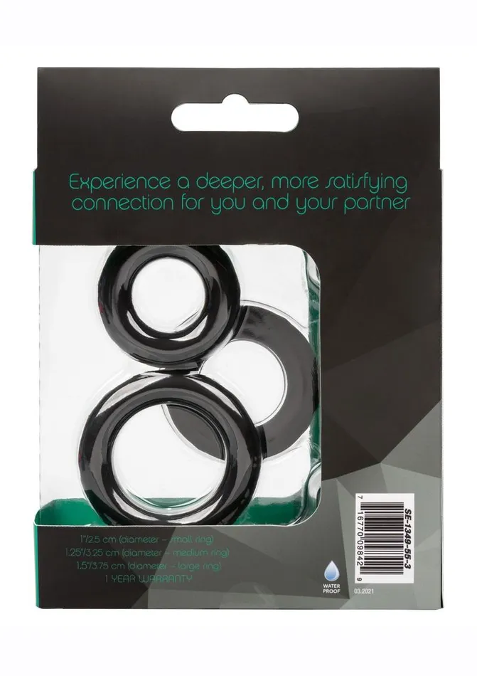 Link Up Ultra Soft Supreme Set Silicone Cock Rings Link Up Male Sex Toys
