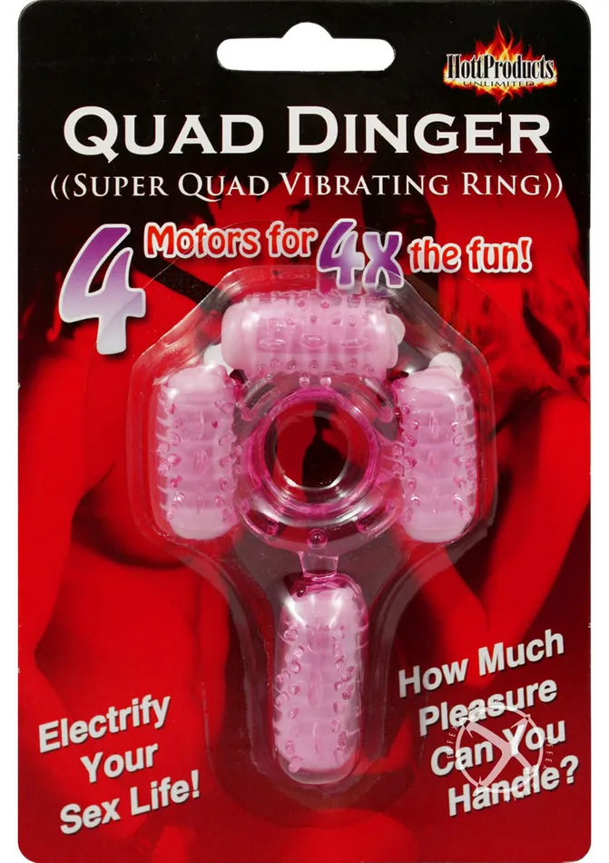 Male Sex Toys Hott Products Humm Dinger Super Quad Vibrating Cock Ring